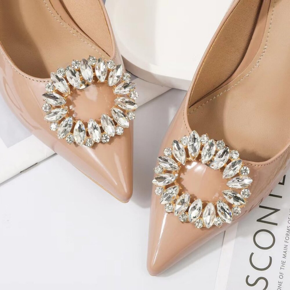 14 Pcs Rhinestone Bow Shoe Clips Shoe Buckle Classic Decorative Bow Clips For Sh - Picture 3 of 7